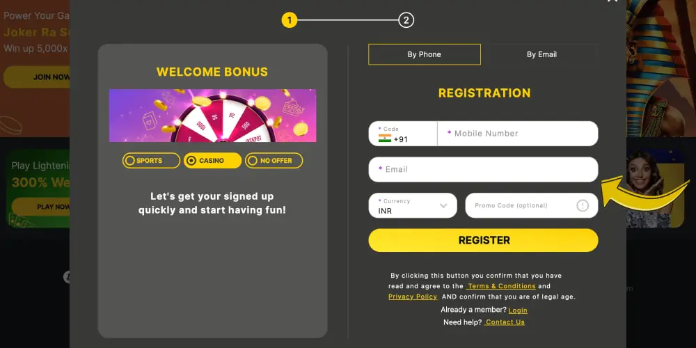 enter the information for first tab