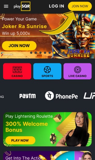open website in app and click join now