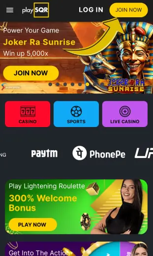 open website in app and click join now
