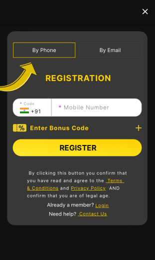 select type of registration